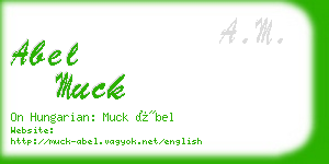 abel muck business card